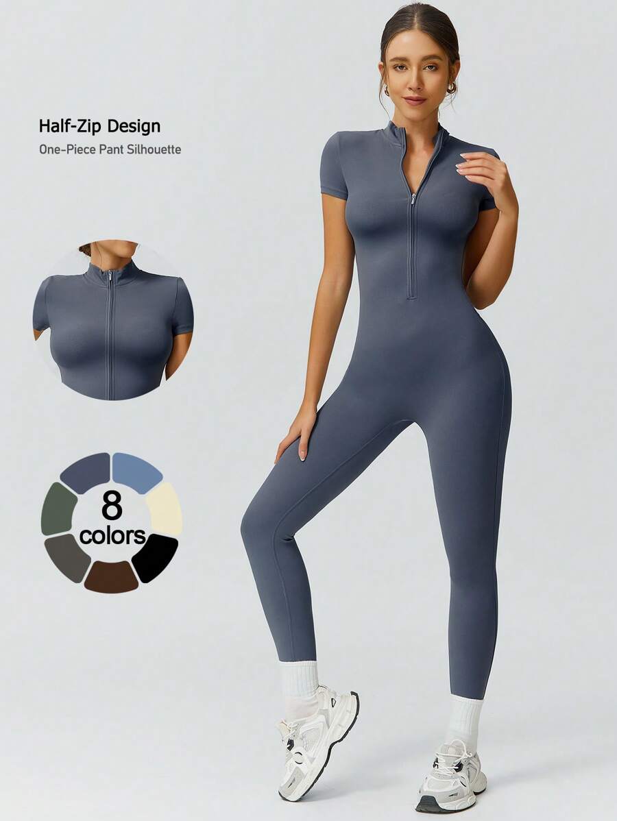NcmRyu 1 Peça Macacão Casual Sexy Feminino com Cintura Elástica Sem Costura e Modelagem Levantadora
