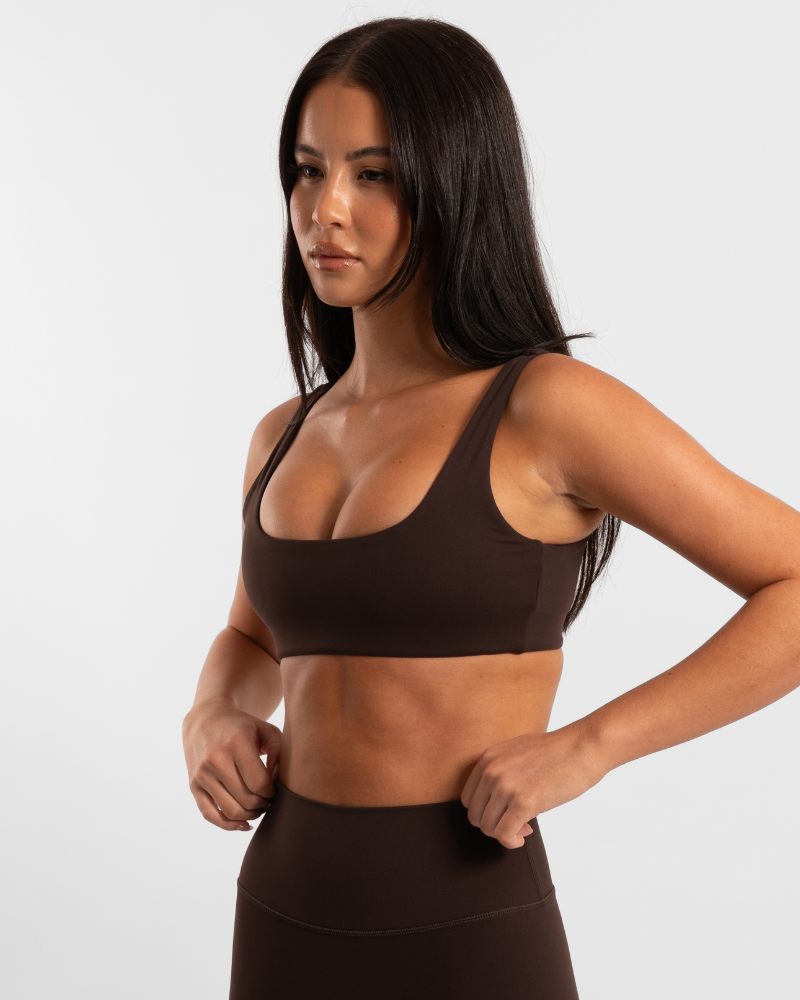 Square Neck Crop - Chocolate