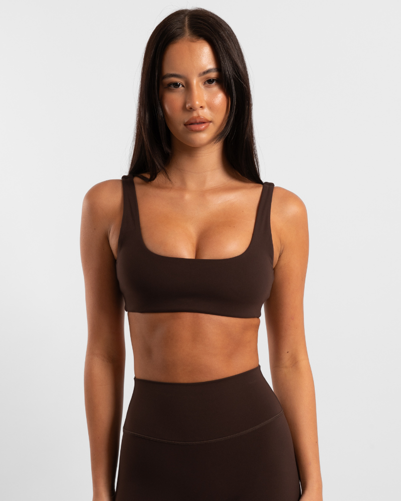 Square Neck Crop - Chocolate