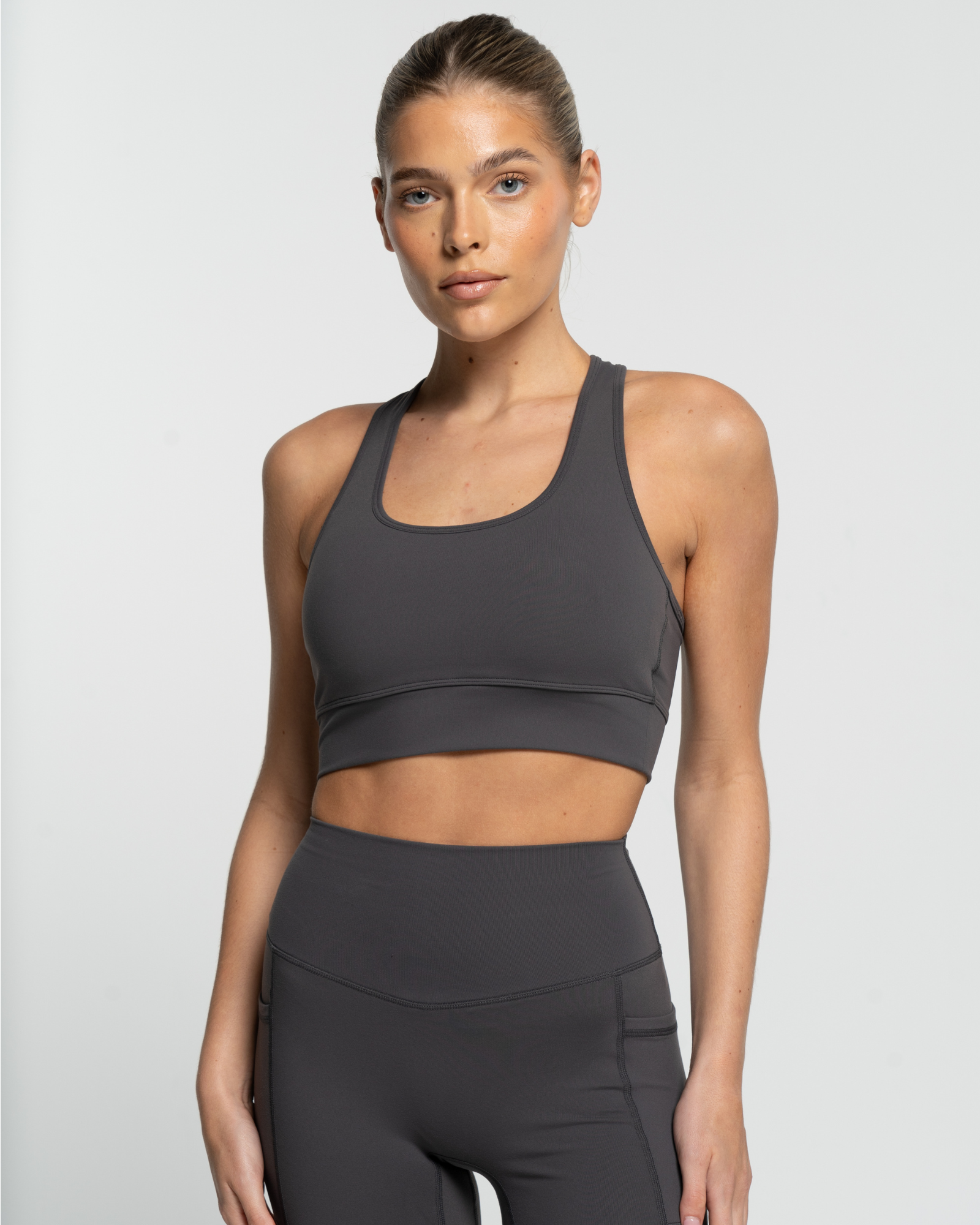 Racer Crop - Charcoal