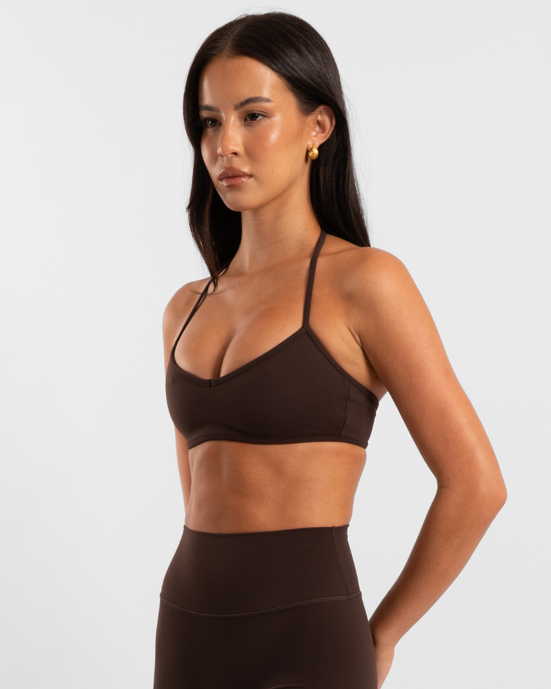 Halter Crop - Chocolate