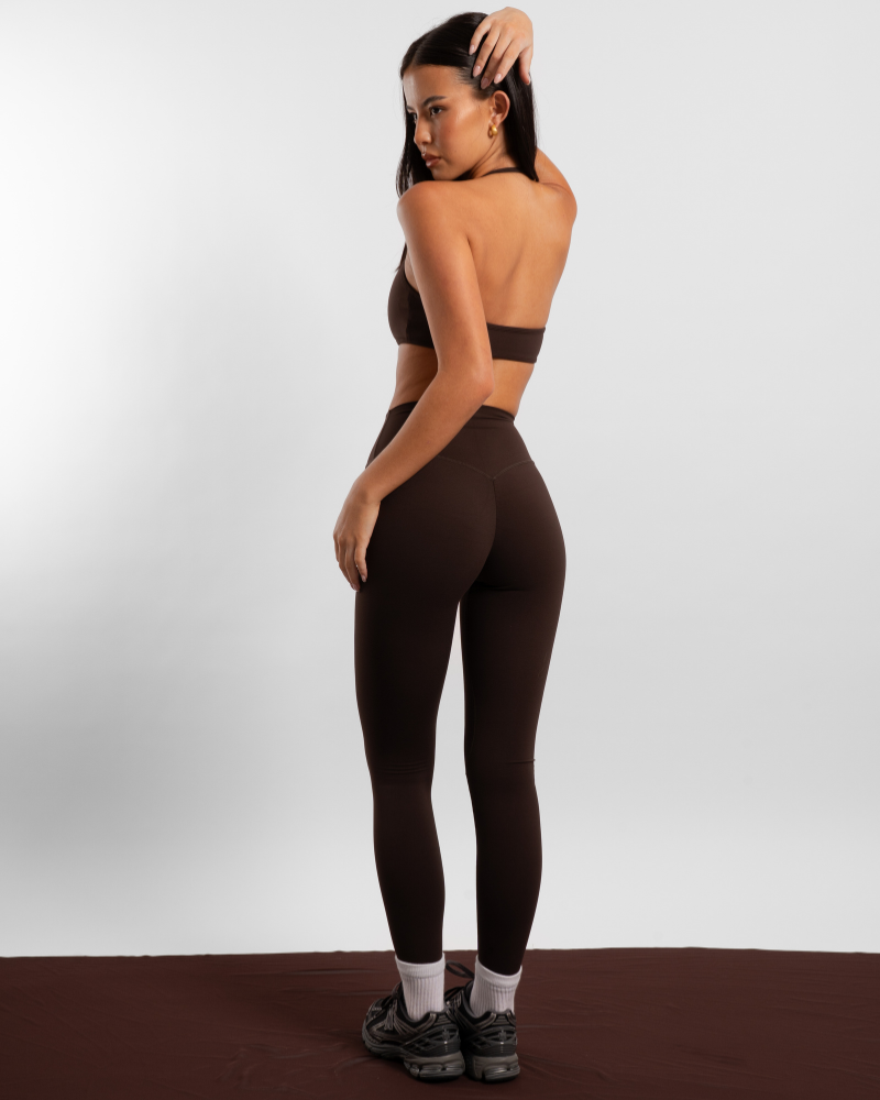 Halter Crop - Chocolate