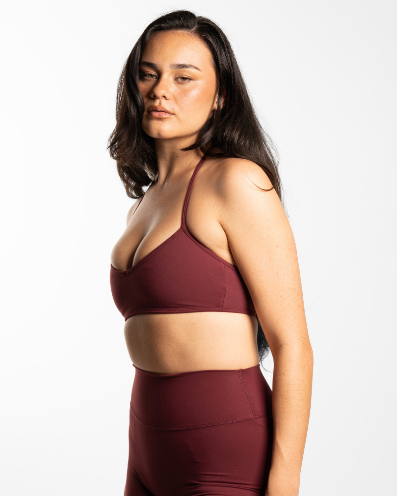 Halter Crop - Bordeaux