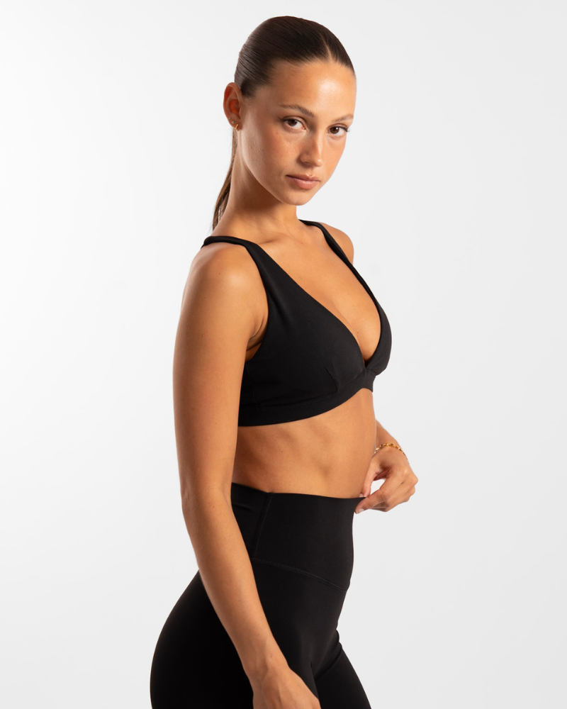 V-Neck Crop - Onyx