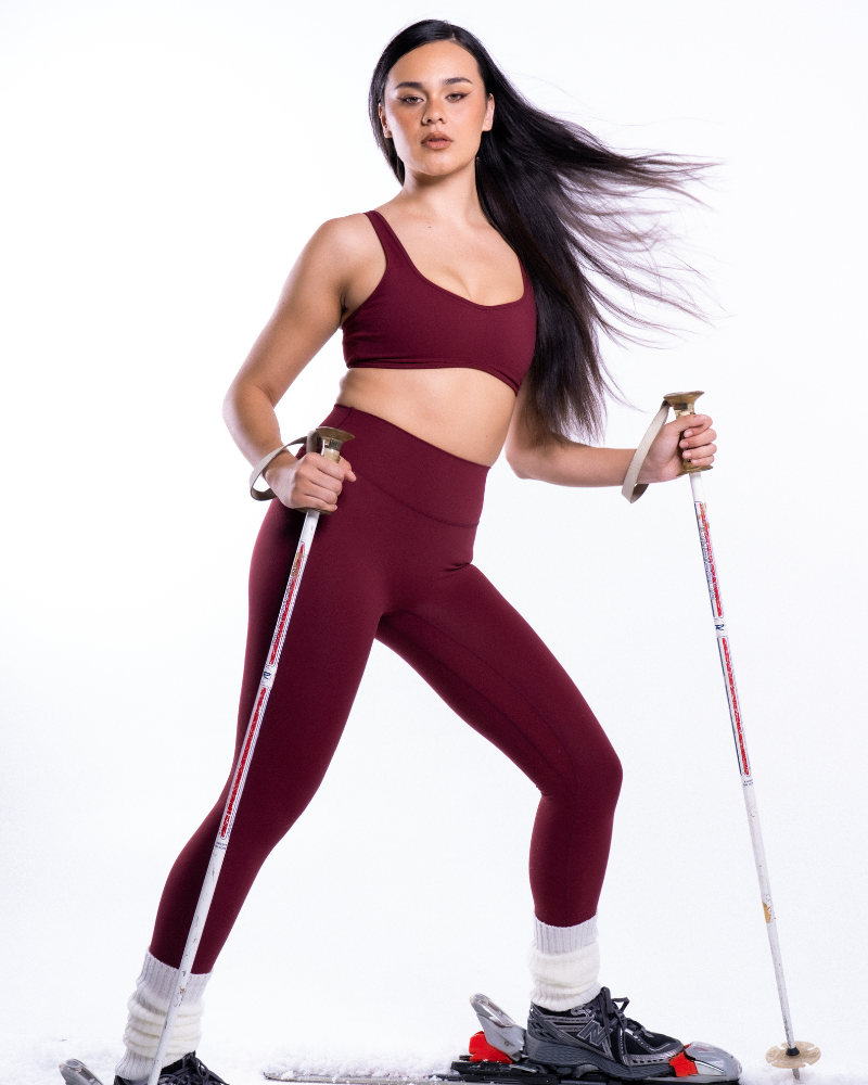 Not Your Basic Leggings - Bordeaux (Invisible Scrunch)