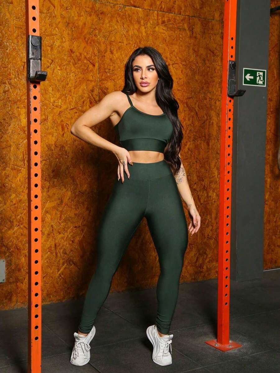 Calça Legging De Academia Cintura alta