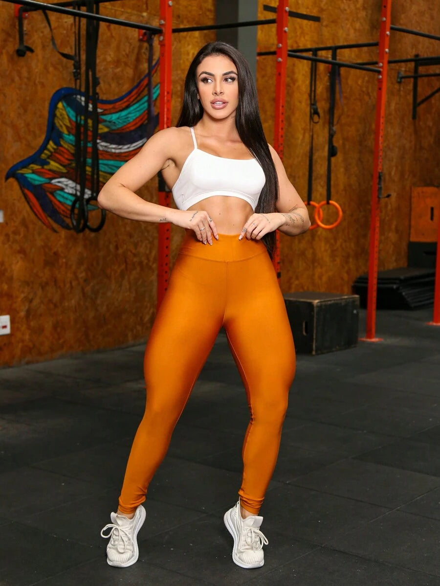 Calça Legging De Academia Cintura alta