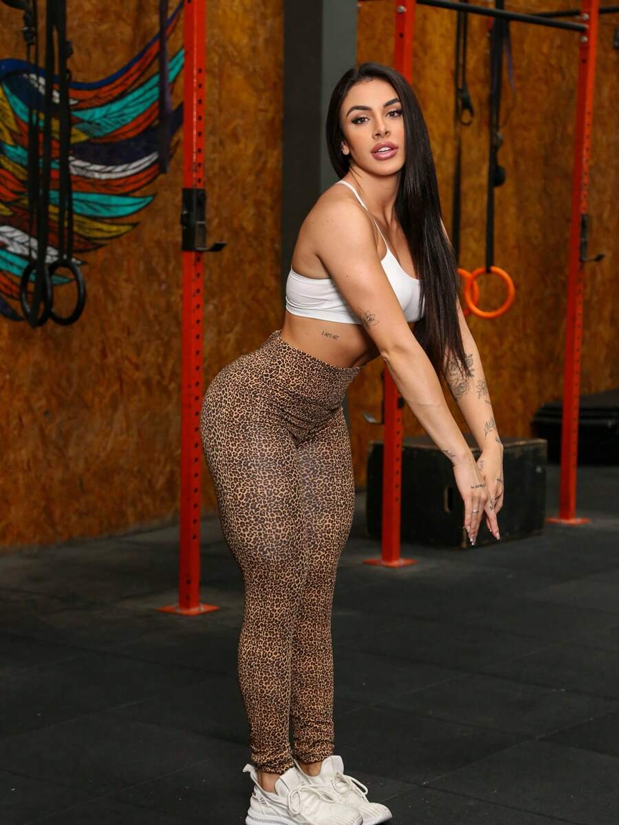 Calça Legging De Academia Cintura alta