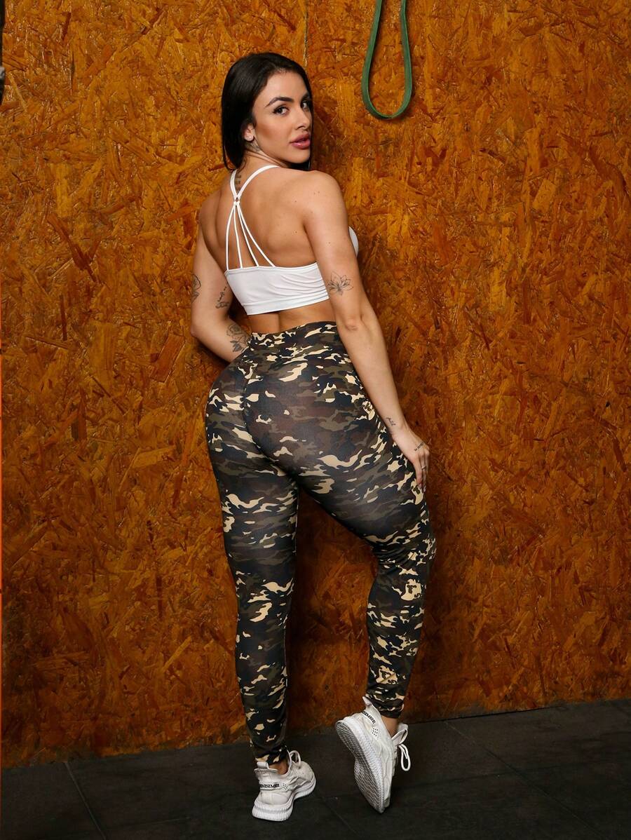 Calça Legging De Academia Cintura alta