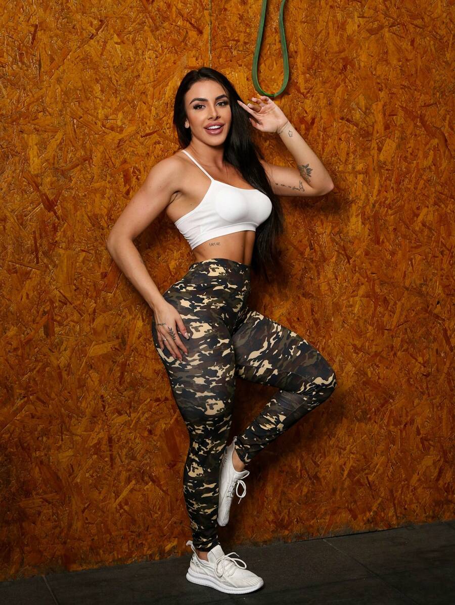 Calça Legging De Academia Cintura alta