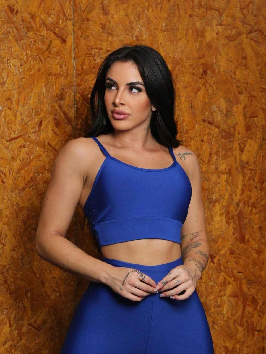 Conjunto short para academia Fitness Top alcinha com Bojo