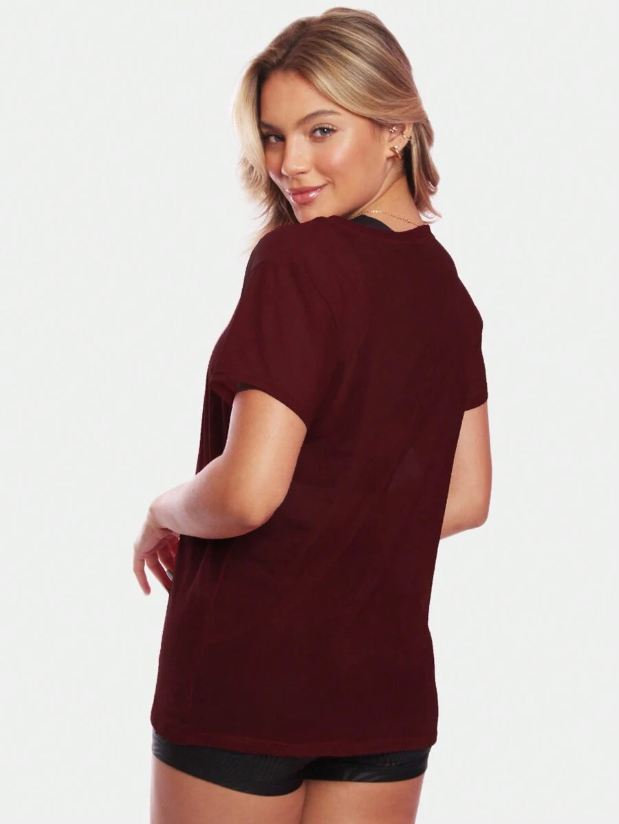 Kit 2 Blusas Manga Curta Blusa Tule Camisa Transparente Treino Academia Fitness