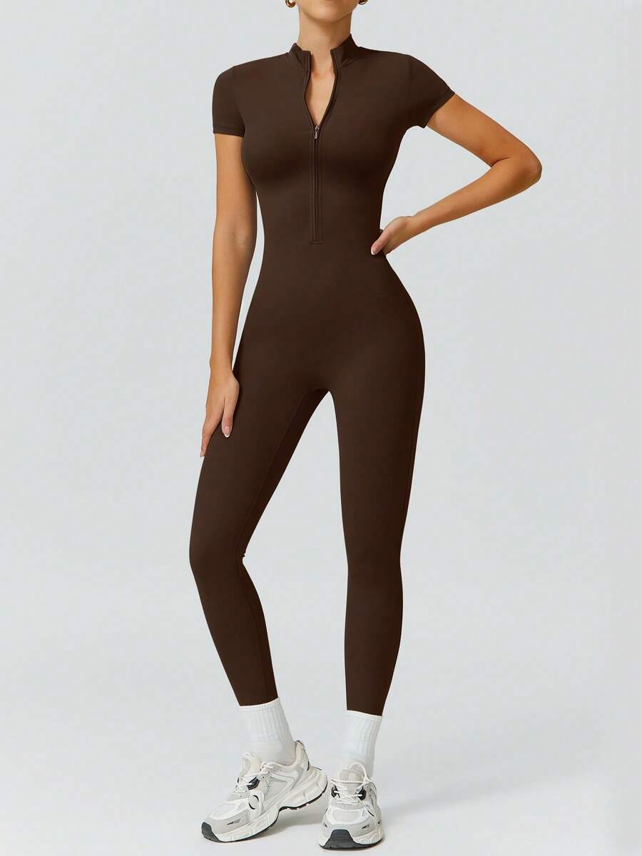 NcmRyu 1 Peça Macacão Casual Sexy Feminino com Cintura Elástica Sem Costura e Modelagem Levantadora