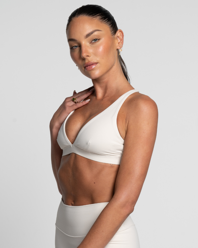 V-Neck Crop - Off-White