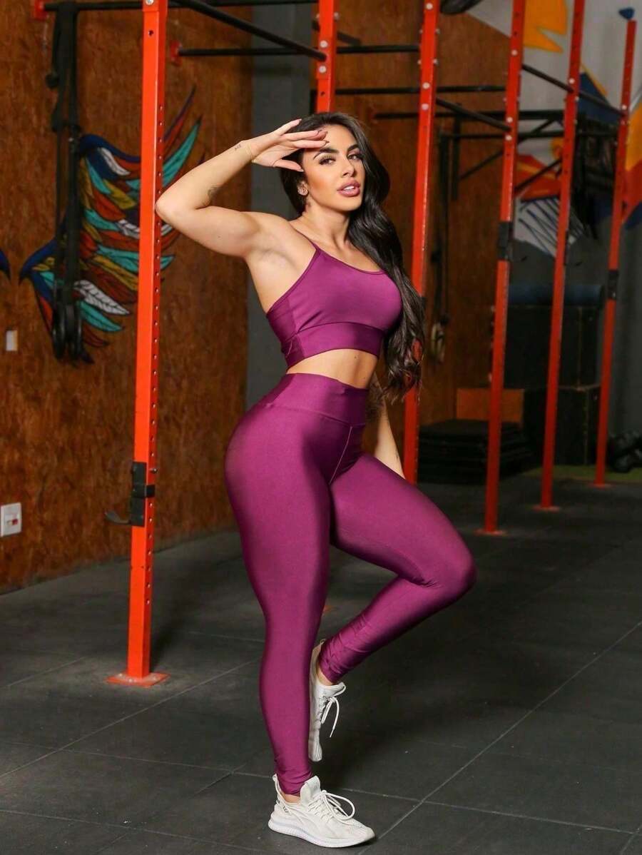 Calça Legging De Academia Cintura alta