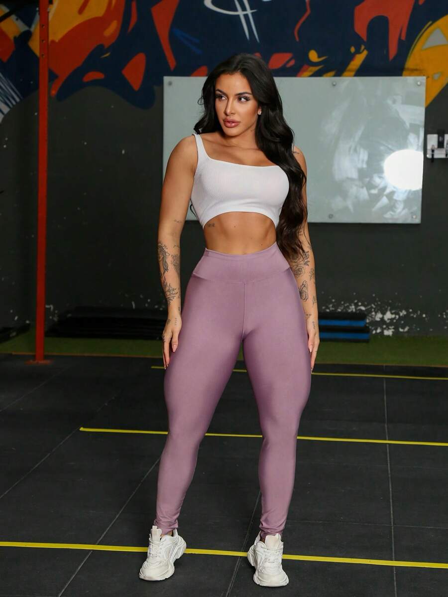 Calça Legging De Academia Cintura alta