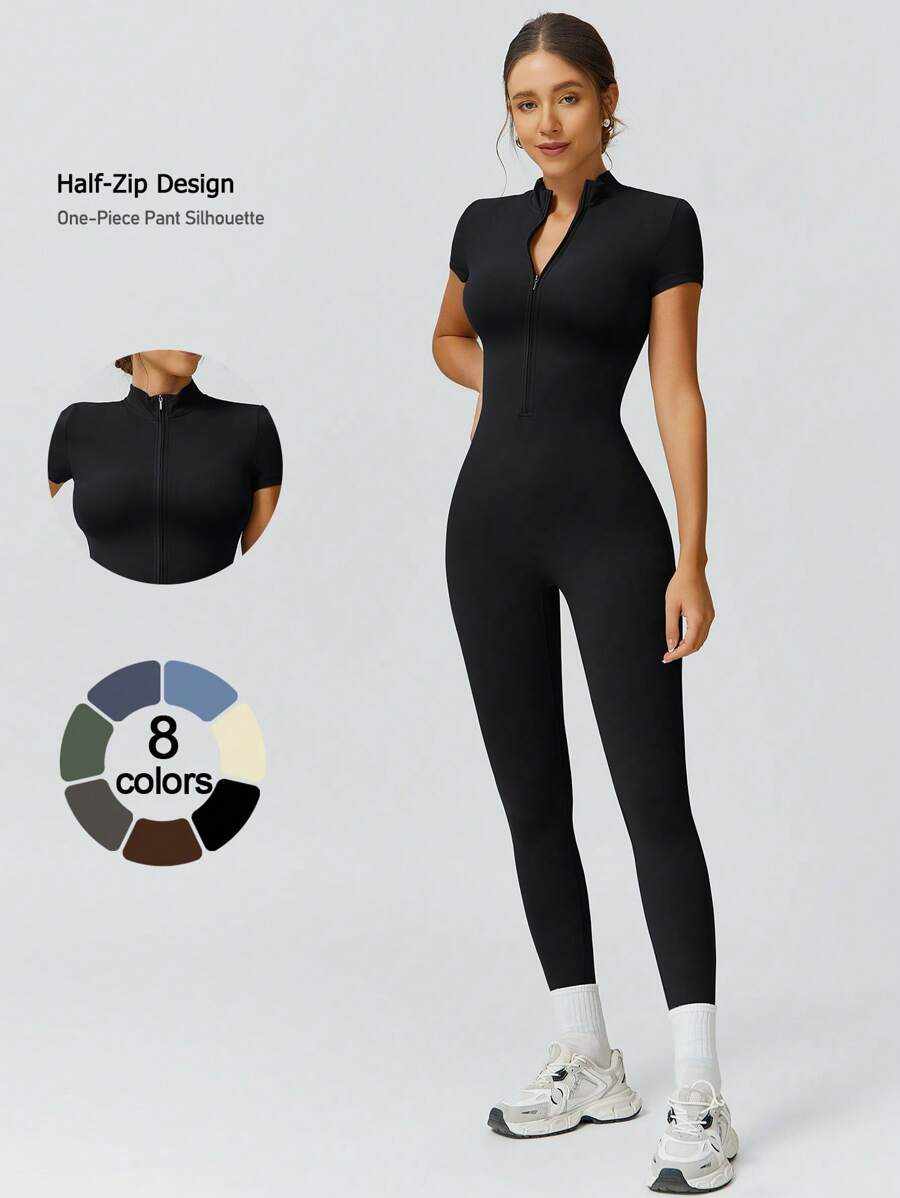 NcmRyu 1 Peça Macacão Casual Sexy Feminino com Cintura Elástica Sem Costura e Modelagem Levantadora