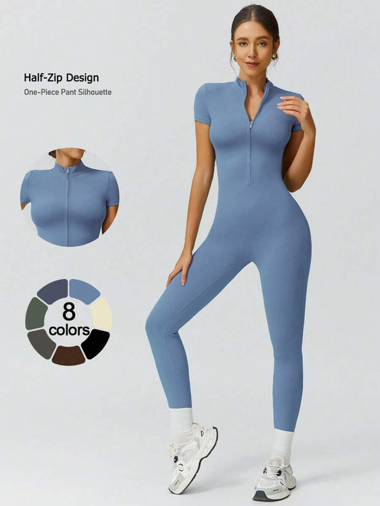 NcmRyu 1 Peça Macacão Casual Sexy Feminino com Cintura Elástica Sem Costura e Modelagem Levantadora