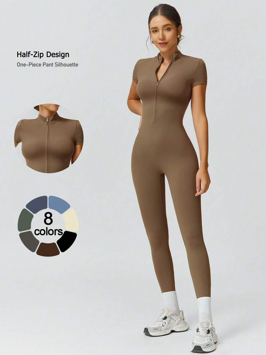 NcmRyu 1 Peça Macacão Casual Sexy Feminino com Cintura Elástica Sem Costura e Modelagem Levantadora