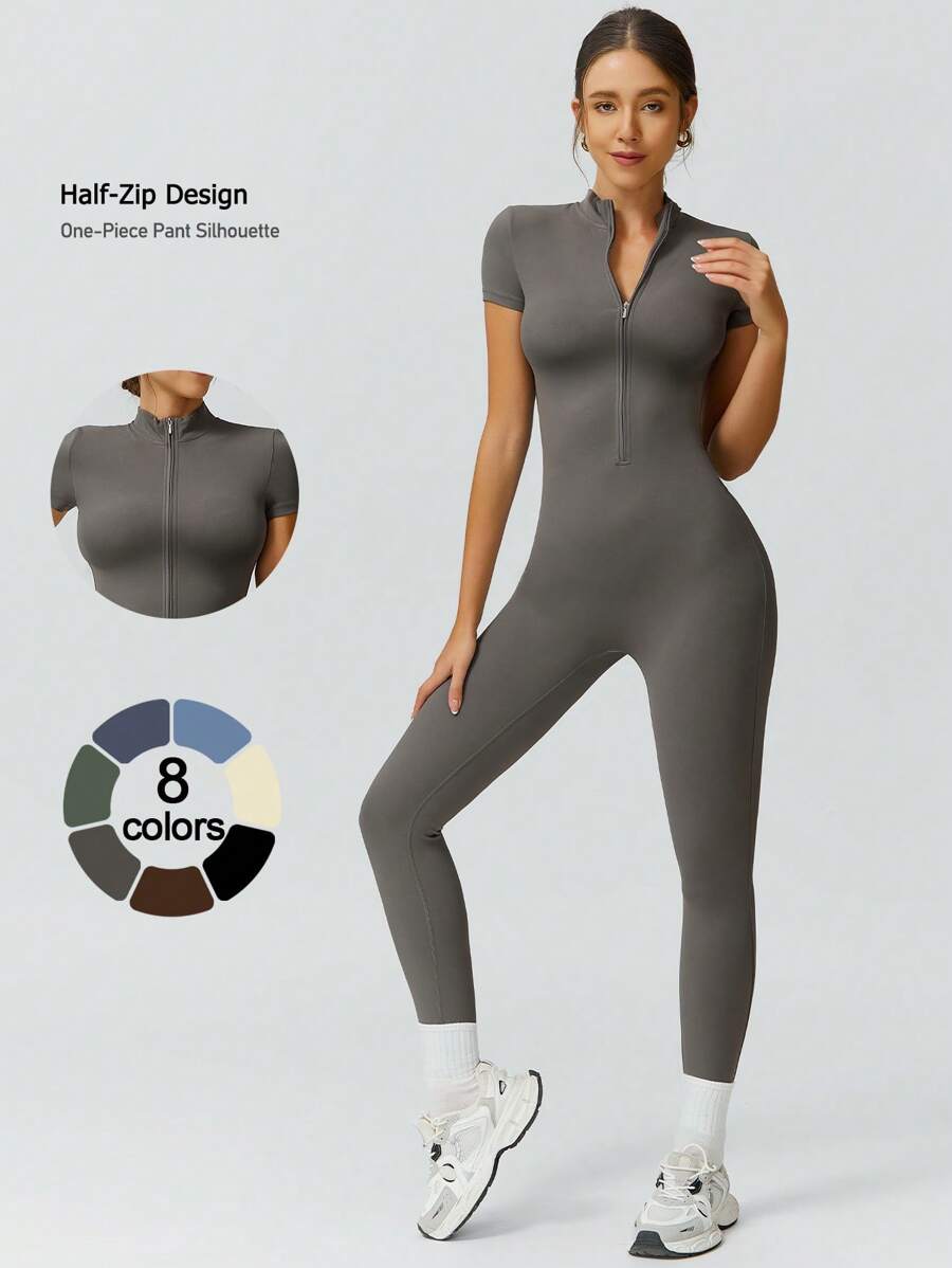 NcmRyu 1 Peça Macacão Casual Sexy Feminino com Cintura Elástica Sem Costura e Modelagem Levantadora