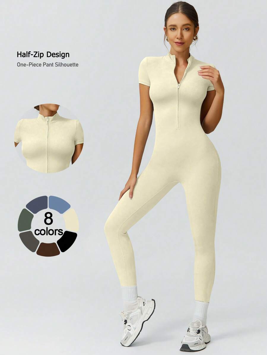 NcmRyu 1 Peça Macacão Casual Sexy Feminino com Cintura Elástica Sem Costura e Modelagem Levantadora