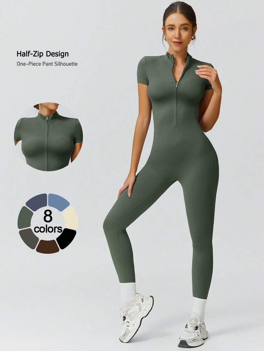 NcmRyu 1 Peça Macacão Casual Sexy Feminino com Cintura Elástica Sem Costura e Modelagem Levantadora