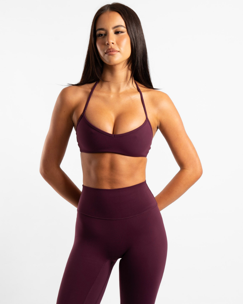 Halter Crop - Plum