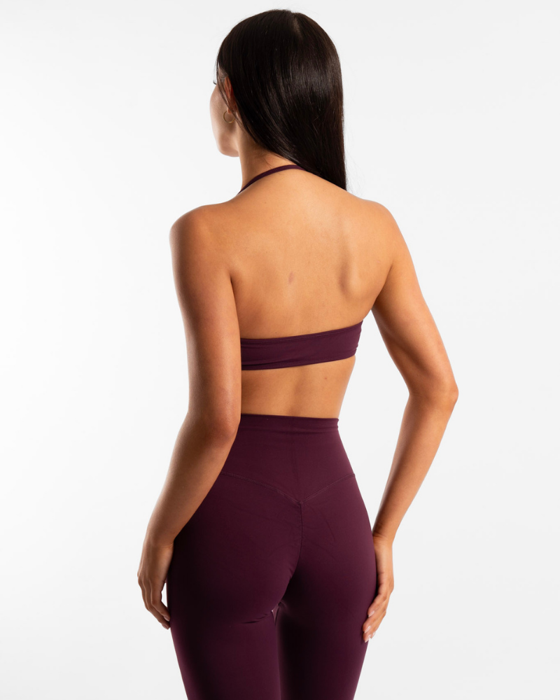 Halter Crop - Plum