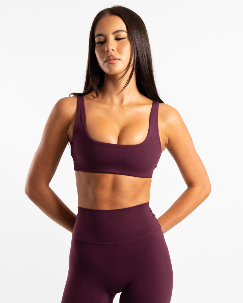 Square Neck Crop - Plum
