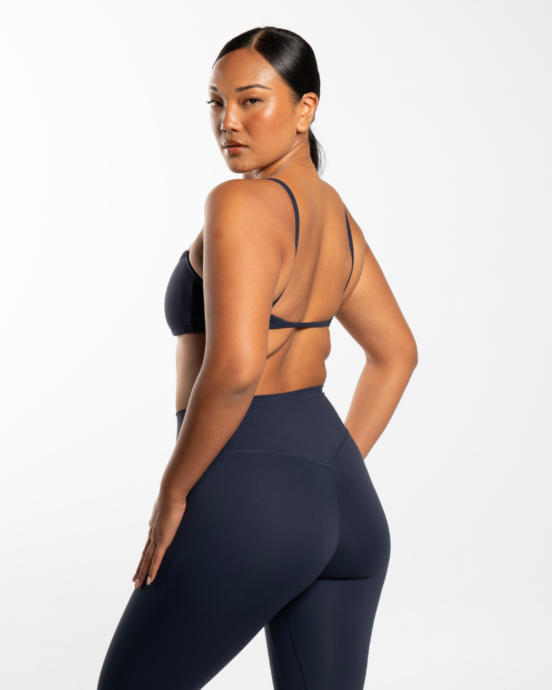 Backless Crop - Navy