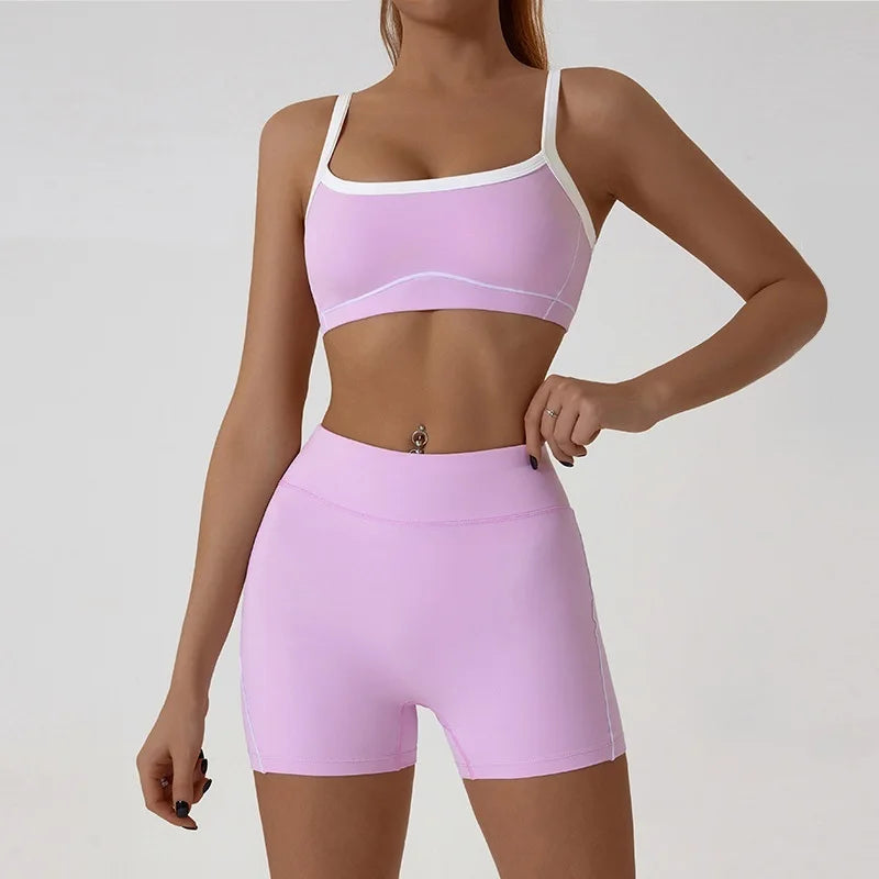 Cloud Rise Women Sports Tracksuit Yoga Set Gym Fitness Suit Workout Two Piece Sportswear Bra+High Waist Leggings Pilates Outfits