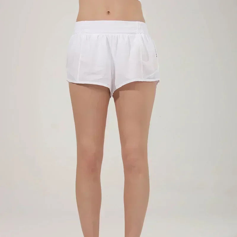 2024 Women Hotty Hot Yoga Shorts Micro-elastic Low-rise Athletic Short With Liner Workout Running Sport Tummy Control Shorts