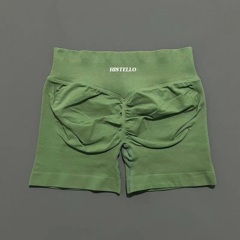 HISTELLO Impact Shorts Df Vervanging Hoge Taille Dames Yoga Workout Shorts Naadloze legging Stretch Fitness Gym Hardloopshorts