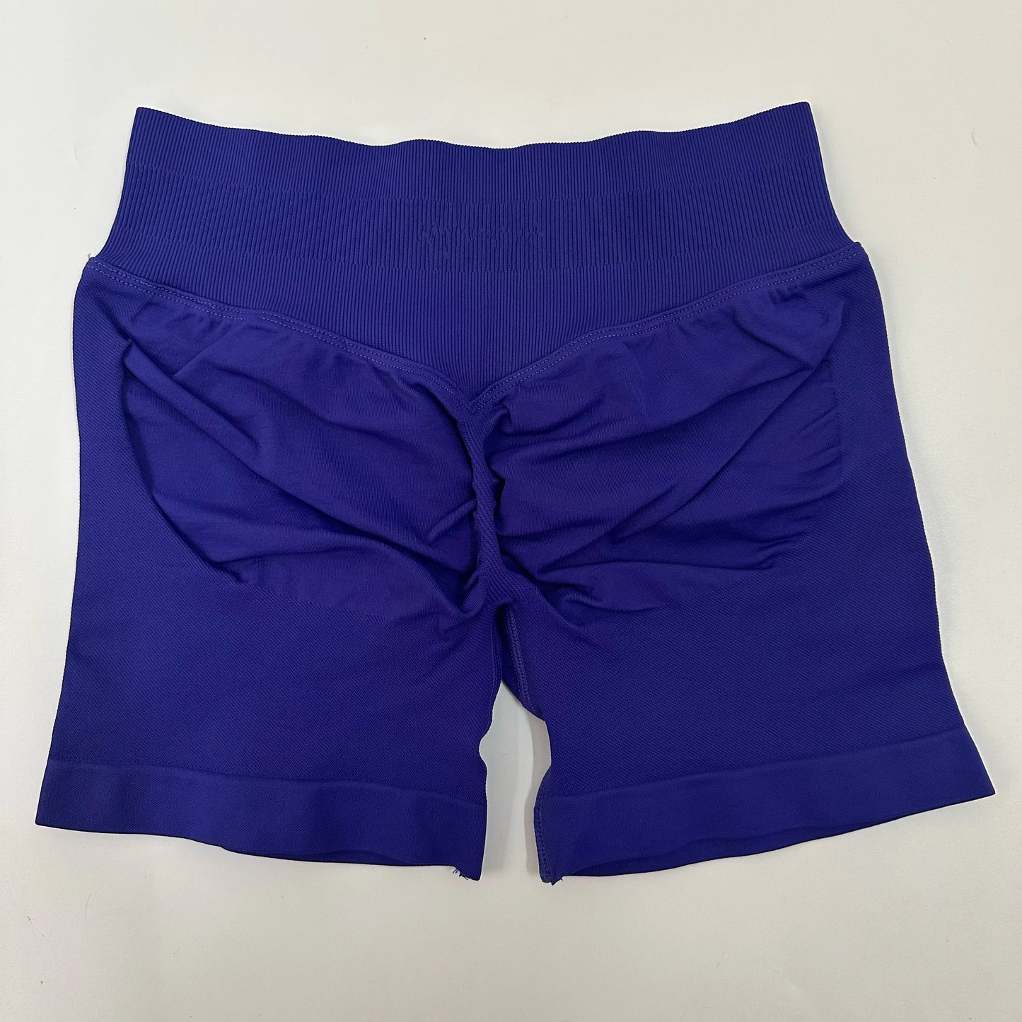 No Logo Yoga Shorts Low Ribbed Waist Band Yoga Shorts Seamless Scrunch Bum Workout Gym Shorts Booty Hight Stretch Running Shorts
