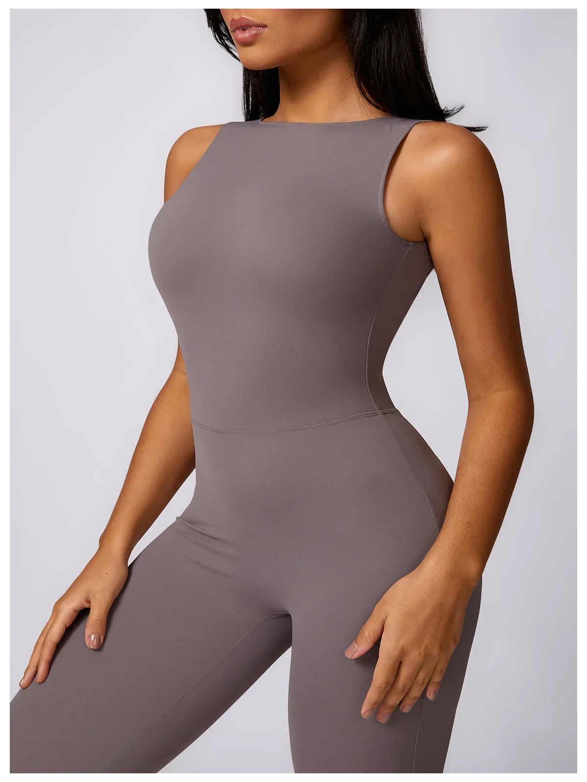 Hollow Out Backless One Piece Yoga Jumpsuit Women Sport Sleeveless Fitness Gym Suit Workout Exercise Skinny Flare Bodysuits
