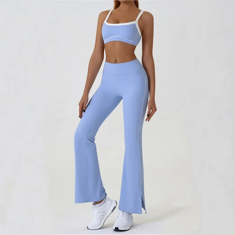 Cloud Rise Women Sports Tracksuit Yoga Set Gym Fitness Suit Workout Two Piece Sportswear Bra+High Waist Leggings Pilates Outfits