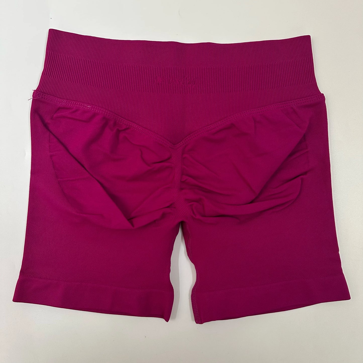No Logo Yoga Shorts Low Ribbed Waist Band Yoga Shorts Seamless Scrunch Bum Workout Gym Shorts Booty Hight Stretch Running Shorts