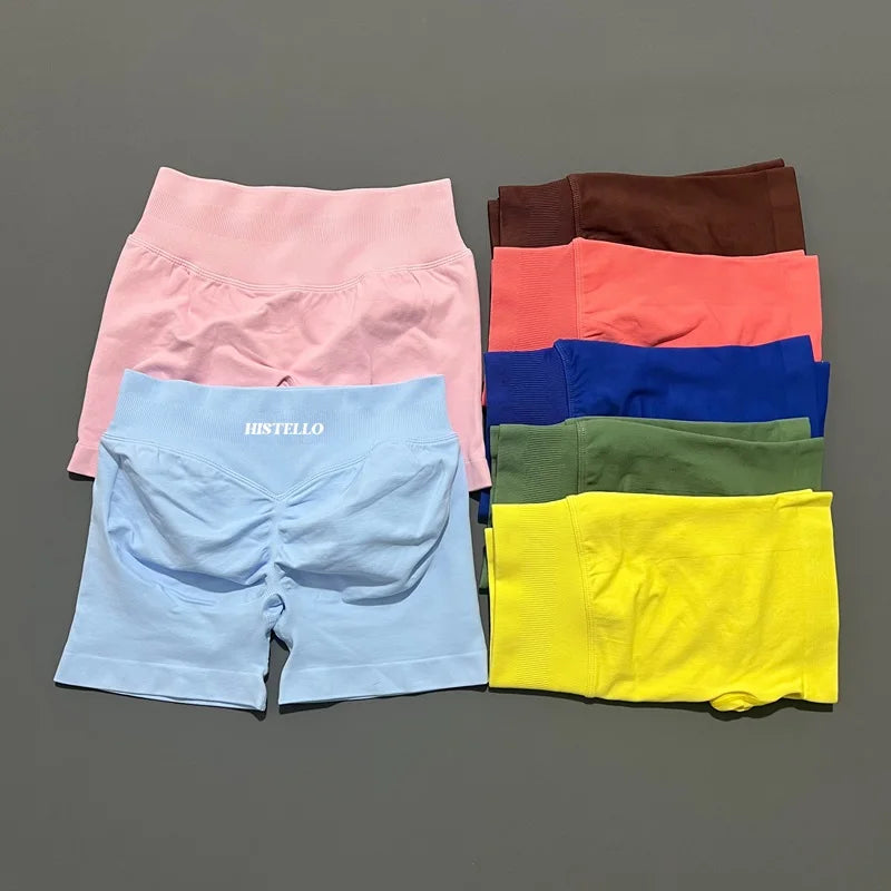 HISTELLO Impact Shorts Df Vervanging Hoge Taille Dames Yoga Workout Shorts Naadloze legging Stretch Fitness Gym Hardloopshorts