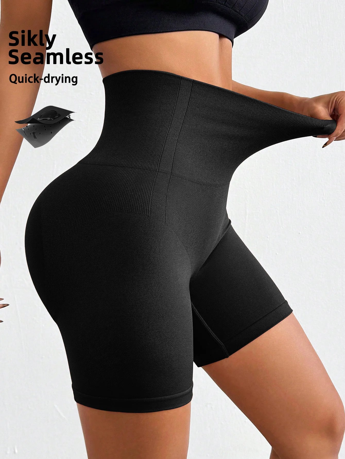Dames bikershorts 6 inch hoog getailleerde training hardloopvolleybal yogashorts