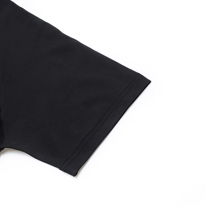 Men's Bodybuilding Short Sleeve Compression Shirt Man Breathable Compression Shirt Quick Dry Workout Muscle Tight Shirts for Men