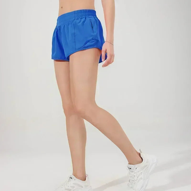 2024 Women Hotty Hot Yoga Shorts Micro-elastic Low-rise Athletic Short With Liner Workout Running Sport Tummy Control Shorts