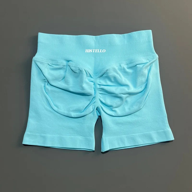 HISTELLO Impact Shorts Df Vervanging Hoge Taille Dames Yoga Workout Shorts Naadloze legging Stretch Fitness Gym Hardloopshorts