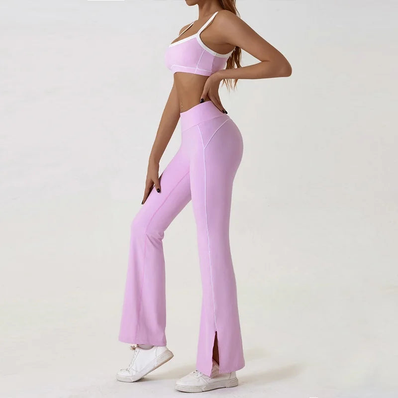 Cloud Rise Women Sports Tracksuit Yoga Set Gym Fitness Suit Workout Two Piece Sportswear Bra+High Waist Leggings Pilates Outfits