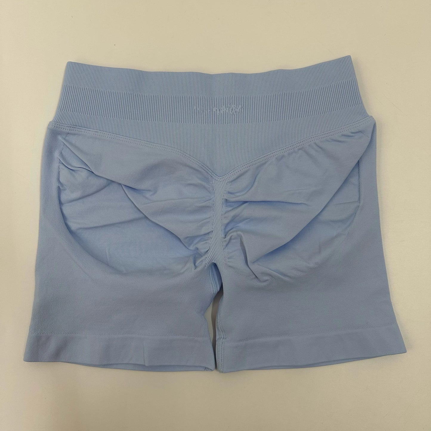 No Logo Yoga Shorts Low Ribbed Waist Band Yoga Shorts Seamless Scrunch Bum Workout Gym Shorts Booty Hight Stretch Running Shorts