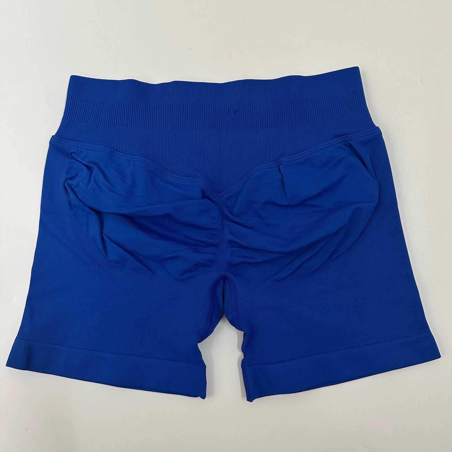 No Logo Yoga Shorts Low Ribbed Waist Band Yoga Shorts Seamless Scrunch Bum Workout Gym Shorts Booty Hight Stretch Running Shorts