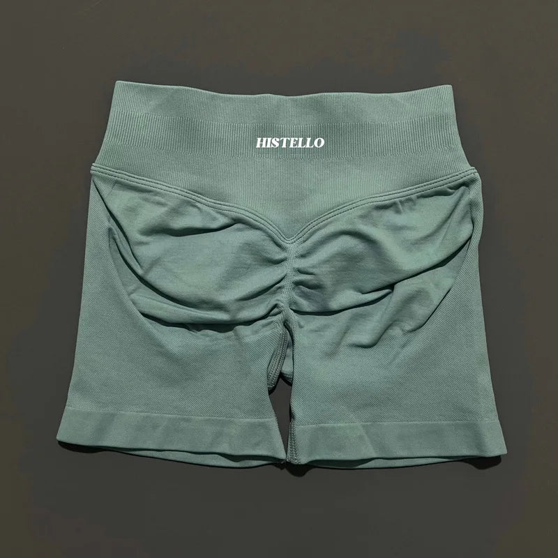 HISTELLO Impact Shorts Df Vervanging Hoge Taille Dames Yoga Workout Shorts Naadloze legging Stretch Fitness Gym Hardloopshorts