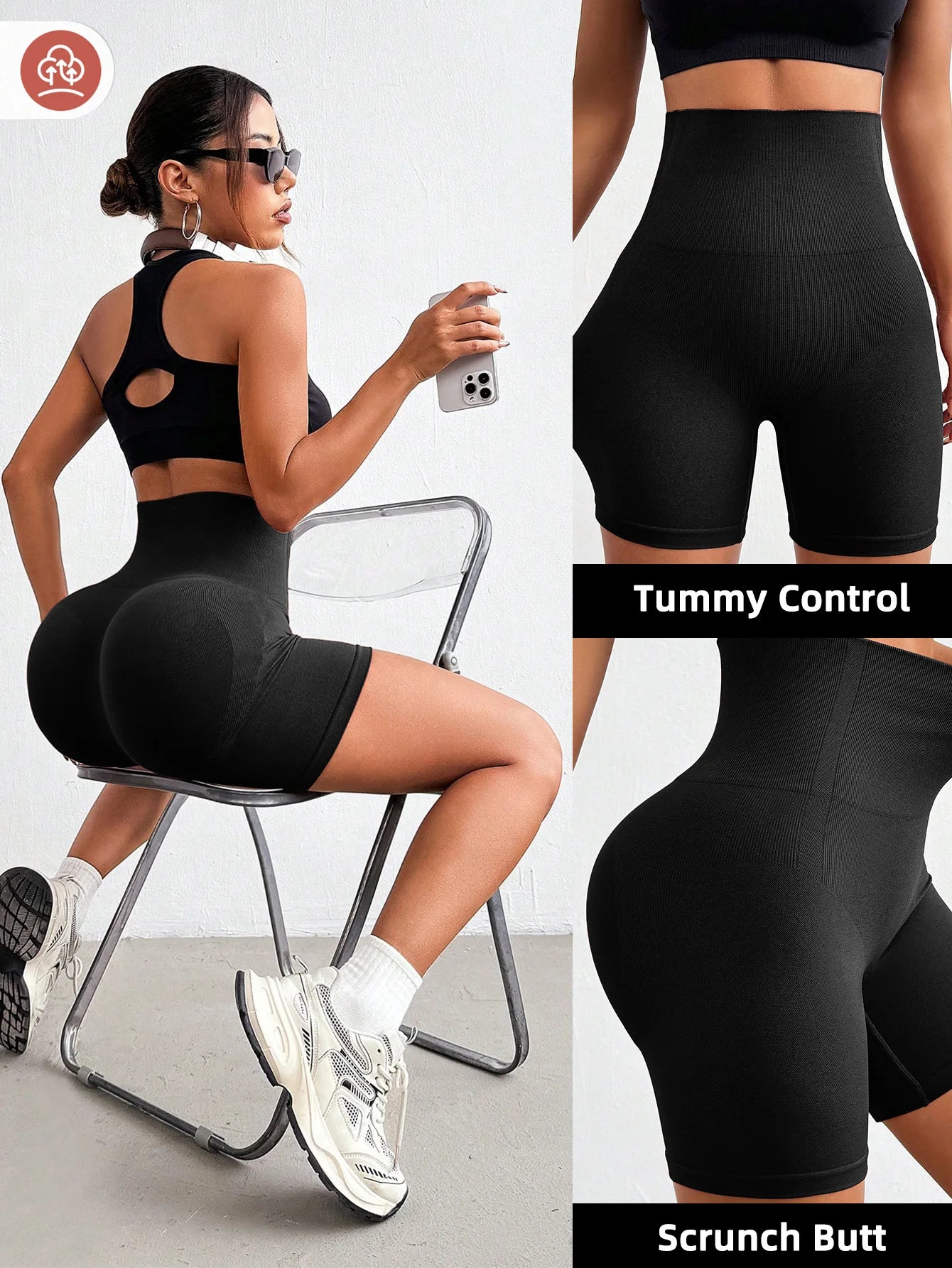 Dames bikershorts 6 inch hoog getailleerde training hardloopvolleybal yogashorts
