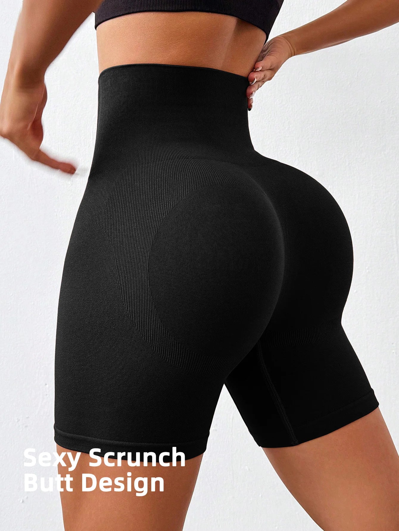 Dames bikershorts 6 inch hoog getailleerde training hardloopvolleybal yogashorts